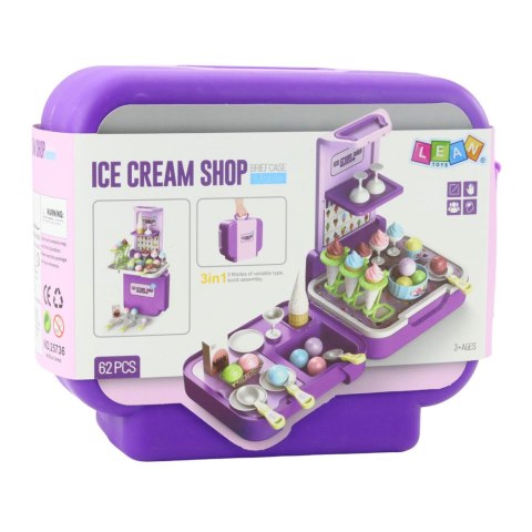LEAN Toys Zestaw Walizka Z Lodami Mobilny Sklepik Lodziarnia Kuchnia 3w1 62 el. LEAN Toys Zestaw Walizka Z Lodami Mobilny Sklepik Lodziarnia Kuchnia 3w1 62 el.
