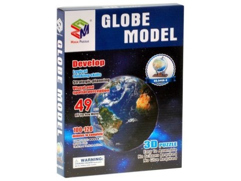 GLOBUS 3D PRZESTRZENNE Puzzle 49 elementów puzzle kula ziemska ZA0936 GLOBUS 3D PRZESTRZENNE Puzzle 49 elementów puzzle kula ziemska ZA0936