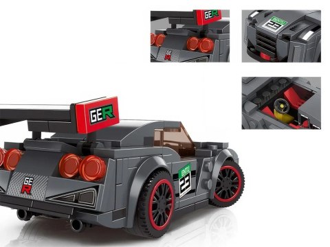 Klocki techniczne Sportowe auto SZARE 166-elementów + naklejki ZA5743 Klocki techniczne Sportowe auto SZARE 166-elementów + naklejki ZA5743