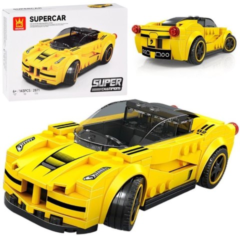 Klocki techniczne Sportowe auto ŻÓŁTE 143-elementy + naklejki ZA5742 Klocki techniczne Sportowe auto ŻÓŁTE 143-elementy + naklejki ZA5742