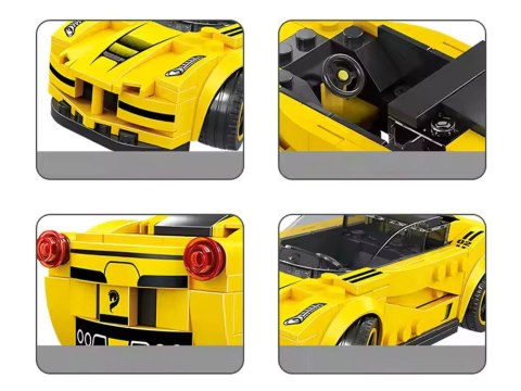 Klocki techniczne Sportowe auto ŻÓŁTE 143-elementy + naklejki ZA5742 Klocki techniczne Sportowe auto ŻÓŁTE 143-elementy + naklejki ZA5742