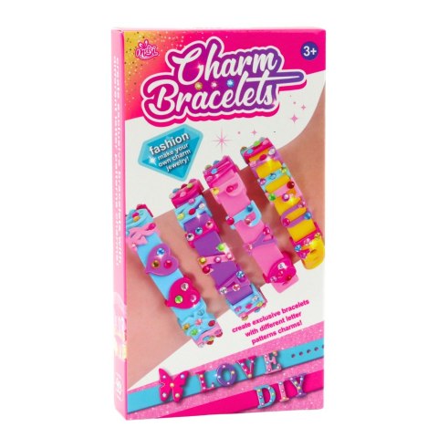 LEAN TOYS Zestaw Bransoletek DIY Zawieszki Litery 4 Bransoletki Regulowane LEAN TOYS Zestaw Bransoletek DIY Zawieszki Litery 4 Bransoletki Regulowane