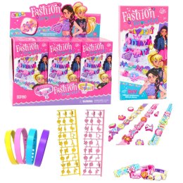 LEAN TOYS Zestaw Bransoletek DIY Zawieszki Wzory Litery 4 Bransoletki Regulowane