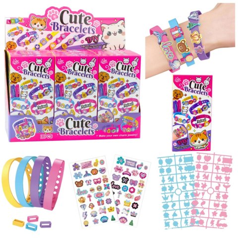 LEAN TOYS Zestaw Bransoletek DIY Zawieszki Zwierzątka 4 Bransoletki Regulowane LEAN TOYS Zestaw Bransoletek DIY Zawieszki Zwierzątka 4 Bransoletki Regulowane