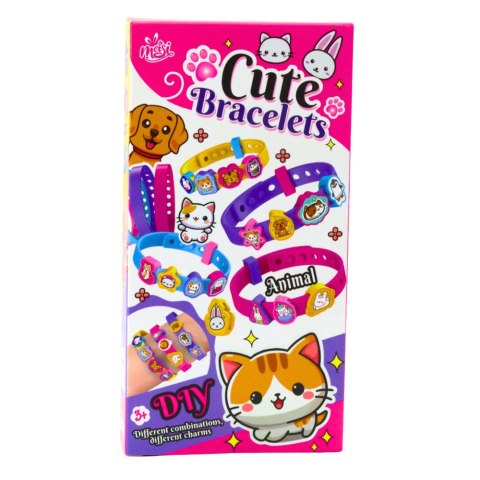 LEAN TOYS Zestaw Bransoletek DIY Zawieszki Zwierzątka 4 Bransoletki Regulowane LEAN TOYS Zestaw Bransoletek DIY Zawieszki Zwierzątka 4 Bransoletki Regulowane