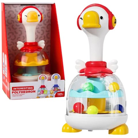 LEAN Toys Bączek Z Kuleczkami Zjeżdżalnia Dla Kulek Gęś Czerwona LEAN Toys Bączek Z Kuleczkami Zjeżdżalnia Dla Kulek Gęś Czerwona