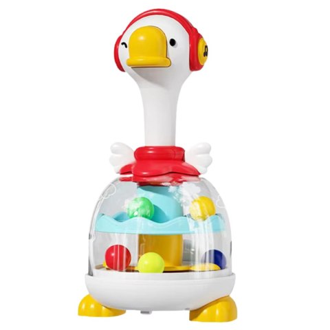 LEAN Toys Bączek Z Kuleczkami Zjeżdżalnia Dla Kulek Gęś Czerwona LEAN Toys Bączek Z Kuleczkami Zjeżdżalnia Dla Kulek Gęś Czerwona