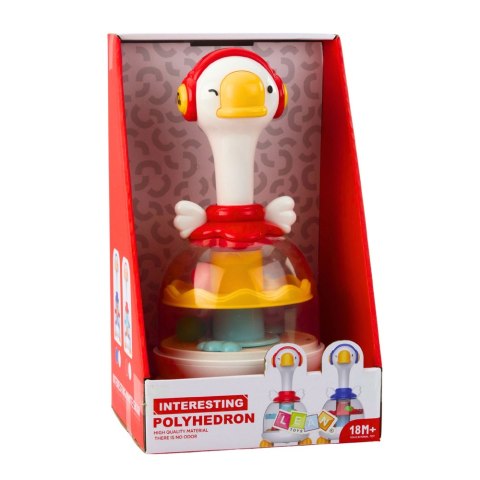 LEAN Toys Bączek Z Kuleczkami Zjeżdżalnia Dla Kulek Gęś Czerwona LEAN Toys Bączek Z Kuleczkami Zjeżdżalnia Dla Kulek Gęś Czerwona