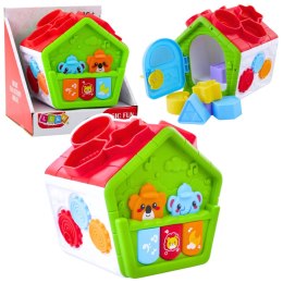 LEAN Toys Interaktywny Domek Edukacyjny Sorter Dla Malucha Zielony