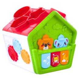 LEAN Toys Interaktywny Domek Edukacyjny Sorter Dla Malucha Zielony