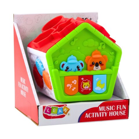 LEAN Toys Interaktywny Domek Edukacyjny Sorter Dla Malucha Zielony LEAN Toys Interaktywny Domek Edukacyjny Sorter Dla Malucha Zielony