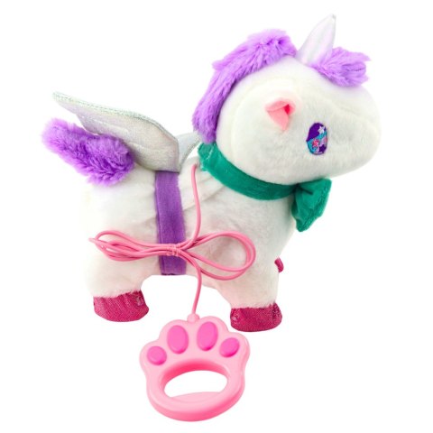 LEAN Toys Interaktywny Jednorożec Na Smyczy Chodzi Dźwięki Galopu Odpinane Skrzydła LEAN Toys Interaktywny Jednorożec Na Smyczy Chodzi Dźwięki Galopu Odpinane Skrzydła