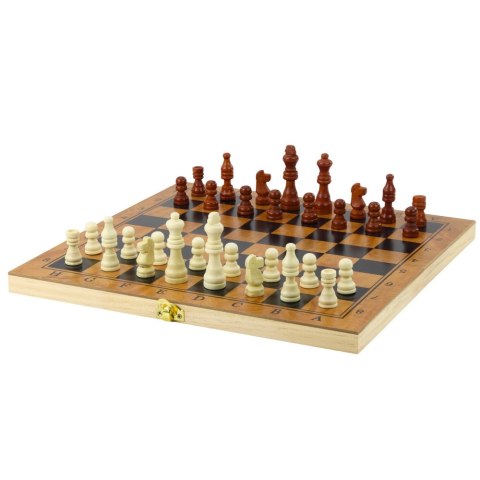 LEAN Toys Klasyczna Gra Logiczna 3w1 Szachy Warcaby Backgammon Drewniane LEAN Toys Klasyczna Gra Logiczna 3w1 Szachy Warcaby Backgammon Drewniane