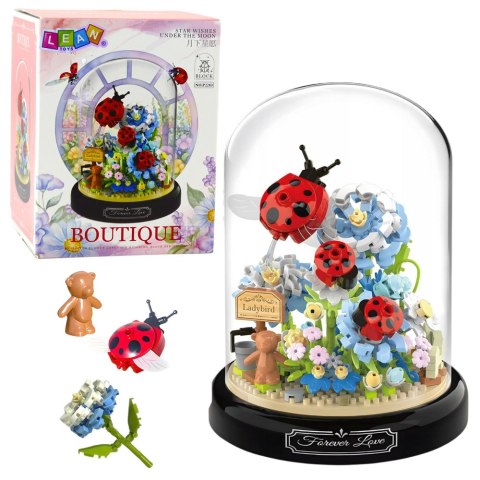 LEAN Toys Klock Konstrukcyjne Kompozycja Kwiatowa Z Biedronkami W Kopule 596 el. LEAN Toys Klock Konstrukcyjne Kompozycja Kwiatowa Z Biedronkami W Kopule 596 el.