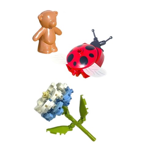 LEAN Toys Klock Konstrukcyjne Kompozycja Kwiatowa Z Biedronkami W Kopule 596 el. LEAN Toys Klock Konstrukcyjne Kompozycja Kwiatowa Z Biedronkami W Kopule 596 el.