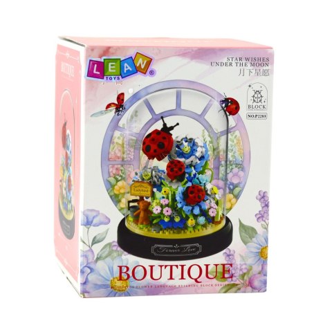 LEAN Toys Klock Konstrukcyjne Kompozycja Kwiatowa Z Biedronkami W Kopule 596 el. LEAN Toys Klock Konstrukcyjne Kompozycja Kwiatowa Z Biedronkami W Kopule 596 el.
