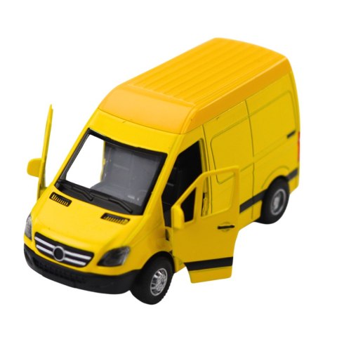 LEAN Toys Samochód Dostawczy Metalowy Z Napędem Pull Back Światła Dźwięki Żółty 1:32 LEAN Toys Samochód Dostawczy Metalowy Z Napędem Pull Back Światła Dźwięki Żółty 1:32