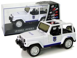 LEAN Toys Samochód Terenowy Auto Policyjne Białe