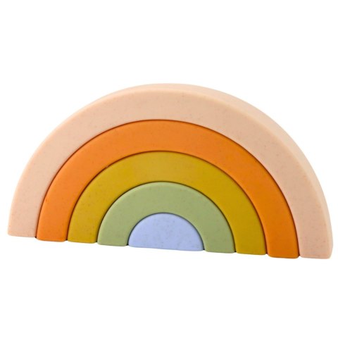 LEAN Toys Tęczowa Układanka Dla Malucha Klocki Gumowe Pastelowe 5 szt. LEAN Toys Tęczowa Układanka Dla Malucha Klocki Gumowe Pastelowe 5 szt.