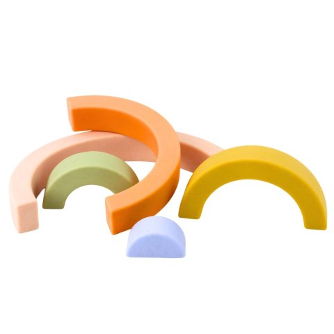LEAN Toys Tęczowa Układanka Dla Malucha Klocki Gumowe Pastelowe 5 szt. LEAN Toys Tęczowa Układanka Dla Malucha Klocki Gumowe Pastelowe 5 szt.