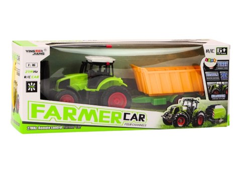 LEAN Toys Traktor Z Przyczepą Zdalnie Sterowany RC 1:16 Pilot Zielony LEAN Toys Traktor Z Przyczepą Zdalnie Sterowany RC 1:16 Pilot Zielony