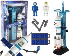 LEAN Toys Zabawka Misja Kosmiczna Rakieta Astronauci Wyrzutnia 15 Elementów