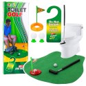 LEAN Toys Zestaw Gra Zręcznościowa Golf Toaletowy Mata Kij Piłki Zawieszka Na Drzwi