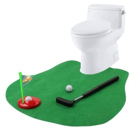 LEAN Toys Zestaw Gra Zręcznościowa Golf Toaletowy Mata Kij Piłki Zawieszka Na Drzwi
