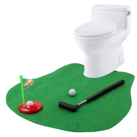 LEAN Toys Zestaw Gra Zręcznościowa Golf Toaletowy Mata Kij Piłki Zawieszka Na Drzwi LEAN Toys Zestaw Gra Zręcznościowa Golf Toaletowy Mata Kij Piłki Zawieszka Na Drzwi
