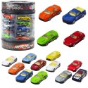 LEAN Toys Zestaw Resoraków W Tubie Autka Nowoczesne Sportowe 1:64