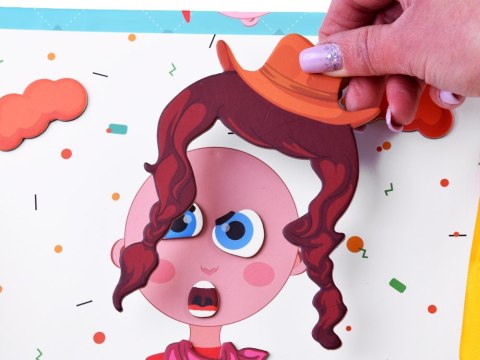 Puzzle magnetyczne Twarze wesołe buźki 55el nauka emocji ZA4409 Puzzle magnetyczne Twarze wesołe buźki 55el nauka emocji ZA4409