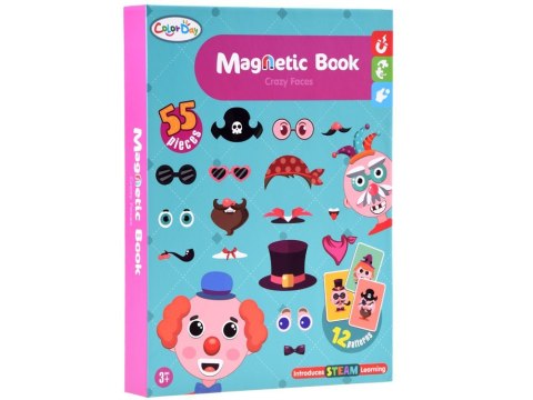 Puzzle magnetyczne Twarze wesołe buźki 55el nauka emocji ZA4409 Puzzle magnetyczne Twarze wesołe buźki 55el nauka emocji ZA4409