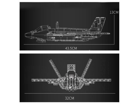 Klocki techniczne amerykański myśliwiec F-35 Lighting II 1600ele ZA5799 Klocki techniczne amerykański myśliwiec F-35 Lighting II 1600ele ZA5799