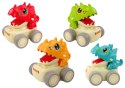 LEAN TOYS Autko Dinozaur Triceratops Napęd Na Nacisk 4 Rodzaje LEAN TOYS Autko Dinozaur Triceratops Napęd Na Nacisk 4 Rodzaje