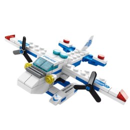 LEAN TOYS Zestaw Klocki Konstrukcyjne Helikopter Pojazdy 6w1 137 el.