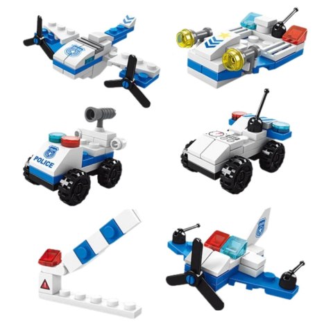 LEAN TOYS Zestaw Klocki Konstrukcyjne Helikopter Pojazdy 6w1 137 el. LEAN TOYS Zestaw Klocki Konstrukcyjne Helikopter Pojazdy 6w1 137 el.