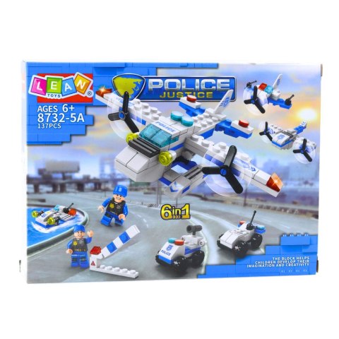 LEAN TOYS Zestaw Klocki Konstrukcyjne Helikopter Pojazdy 6w1 137 el. LEAN TOYS Zestaw Klocki Konstrukcyjne Helikopter Pojazdy 6w1 137 el.