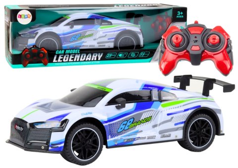 LEAN Toys Auto Sportowe Zdalnie Sterowane RC 1:10 25km/h Światła Biały LEAN Toys Auto Sportowe Zdalnie Sterowane RC 1:10 25km/h Światła Biały