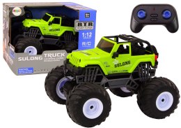 LEAN Toys Auto Terenowe Zdalnie Sterowane 2.4G RC 1:12 Zielony