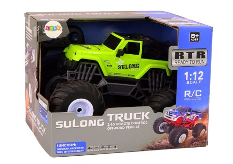 LEAN Toys Auto Terenowe Zdalnie Sterowane 2.4G RC 1:12 Zielony LEAN Toys Auto Terenowe Zdalnie Sterowane 2.4G RC 1:12 Zielony