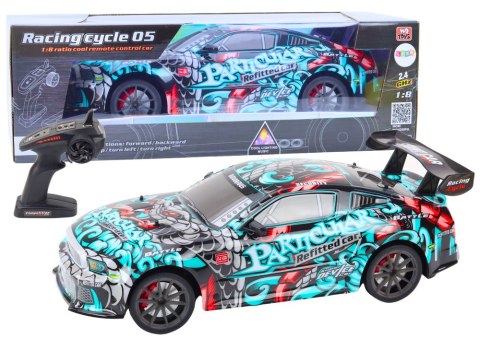 LEAN Toys Duże Auto Sportowe Zdalnie Sterowane RC 1:8 Światła Dźwięki Graffiti LEAN Toys Duże Auto Sportowe Zdalnie Sterowane RC 1:8 Światła Dźwięki Graffiti