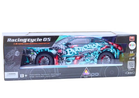 LEAN Toys Duże Auto Sportowe Zdalnie Sterowane RC 1:8 Światła Dźwięki Graffiti LEAN Toys Duże Auto Sportowe Zdalnie Sterowane RC 1:8 Światła Dźwięki Graffiti