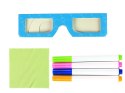 LEAN Toys Magiczna Podświetlana Tablica 3D Okulary Niebieska