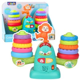 LEAN Toys Waga Interaktywna Edukacyjna Dla Malucha Klocki Dźwięki Melodie Małpka