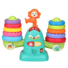 LEAN Toys Waga Interaktywna Edukacyjna Dla Malucha Klocki Dźwięki Melodie Małpka