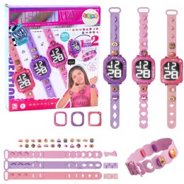 LEAN Toys Zegarek DIY Dla Dzieci Wymienne Opaski Regulowane Koraliki Ozdobne