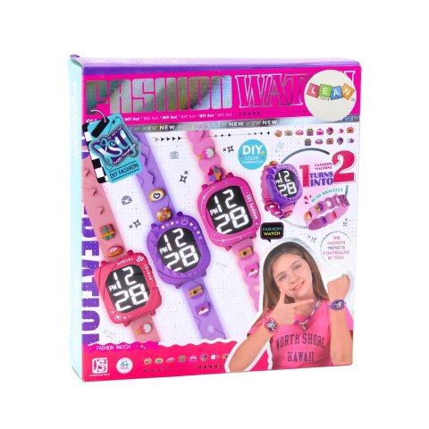 LEAN Toys Zegarek DIY Dla Dzieci Wymienne Opaski Regulowane Koraliki Ozdobne LEAN Toys Zegarek DIY Dla Dzieci Wymienne Opaski Regulowane Koraliki Ozdobne