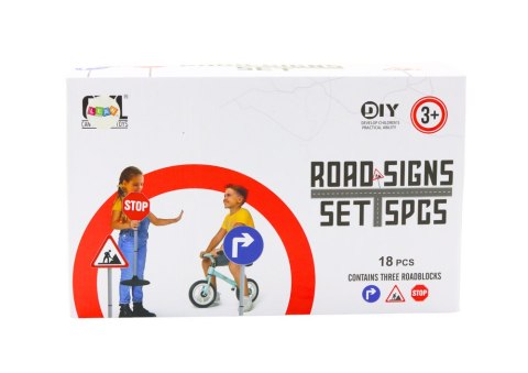 LEAN Toys Zestaw Edukacyjny Duże Znaki Drogowe 76cm 3 Szt LEAN Toys Zestaw Edukacyjny Duże Znaki Drogowe 76cm 3 Szt