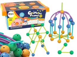 LEAN Toys Zestaw Klocków 3D Konstrukcyjne Geometric 142el.