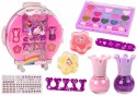 LEAN Toys Zestaw Kosmetyków W Walizce Do Paznokci Makijażu Walizka Różowa 12 El.